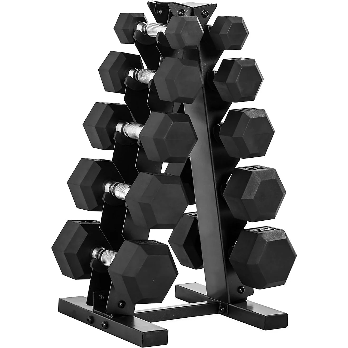 Sparx Barbell 150 lb Rubber Hex Dumbbell Weight Set